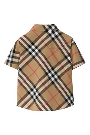 camicia in cotone marrone BURBERRY KIDS | 8089807B9368